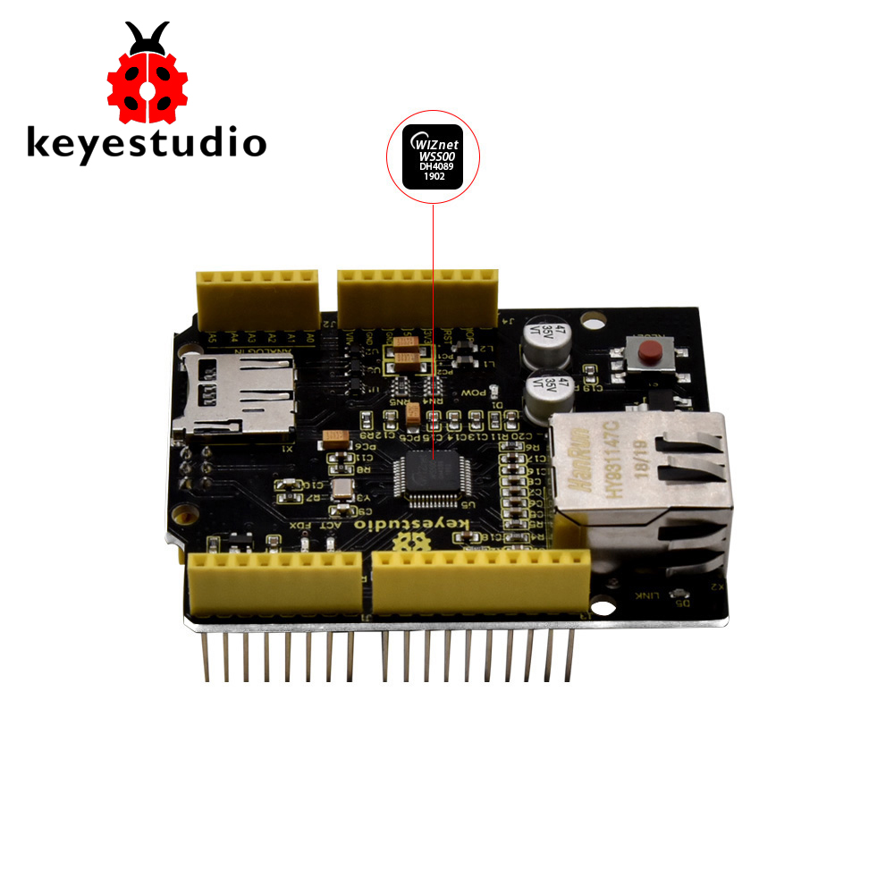 Ethernet Module W5500 - Keyestudio W5500 Arduino için Ethernet Kalkanı