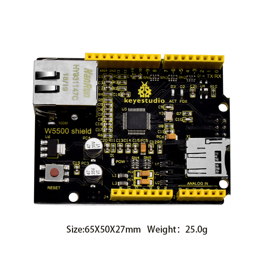 Keyestudio W5500 Arduino için  - Ethernet Module W5500 incelemesi ve fiyatı
